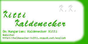 kitti kaldenecker business card